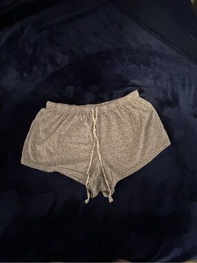 Grey Lounge Shorts with Drawstring